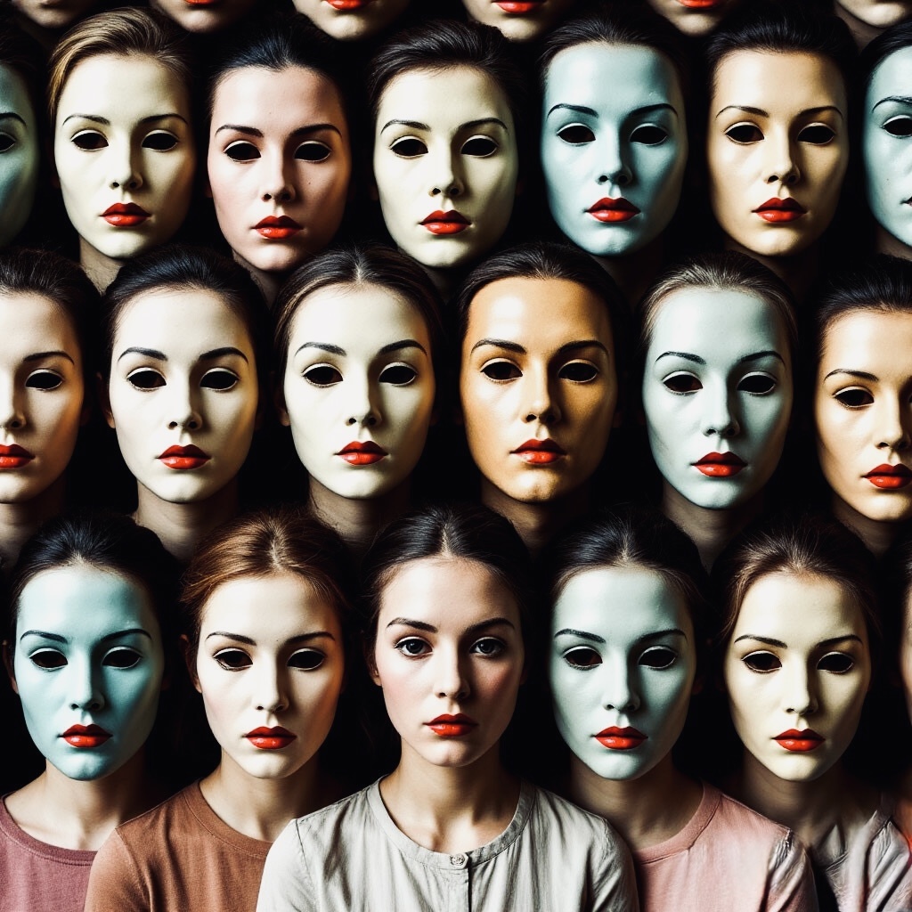 Маска - одна из таких приёмов, это та версия человека, которой удобно быть именно в этом окружении. А таких может быть много, ведь у каждого человека много социальных ролей