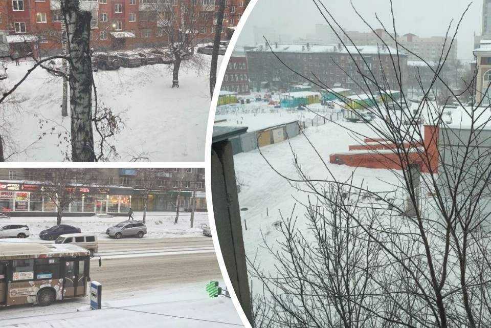    В Новосибирске снова начался снегопад. Фото: Татьяна СОЛОВОВА/Надежда РЫЖКИНА