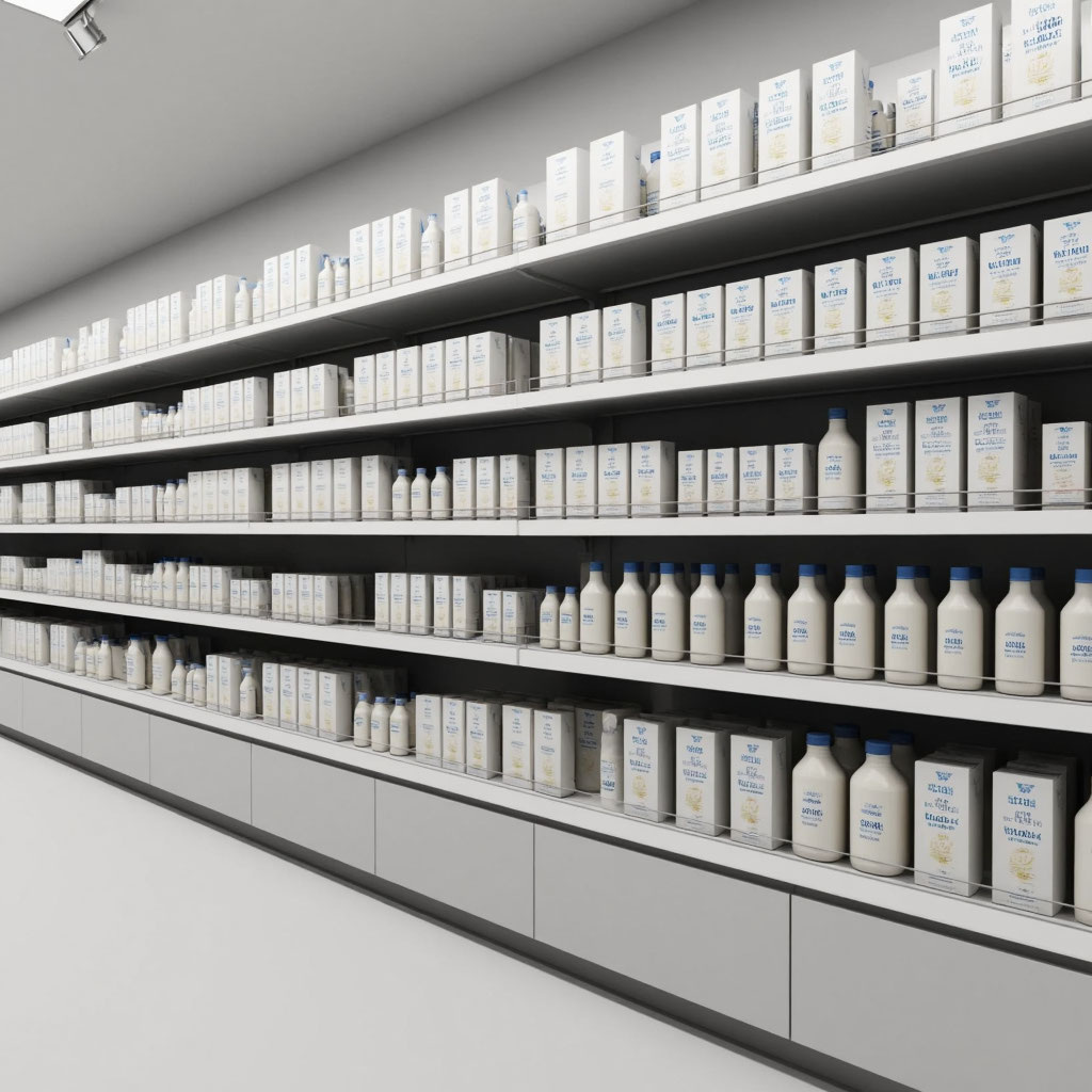 молоко на прилавках