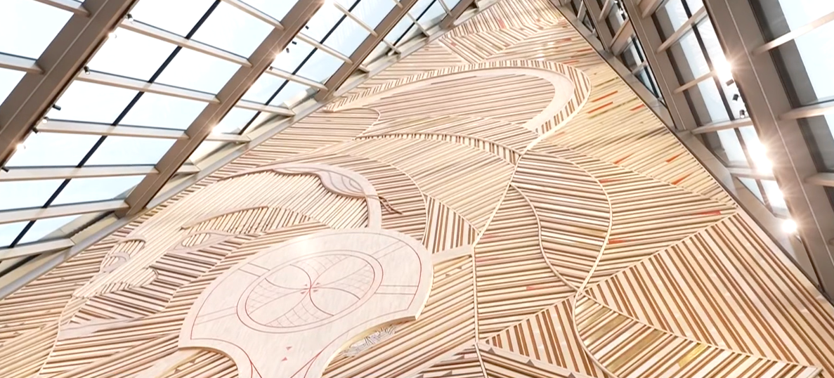 Вершина 51-метровой инсталляции. Скриншот видеосюжета NRK Sapmi. Источник: nrk.no