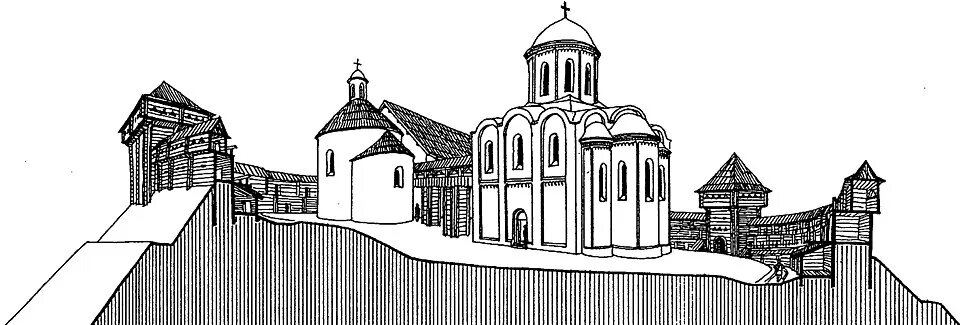 Перемышльский кремль, реконструкция Василия Петрика.