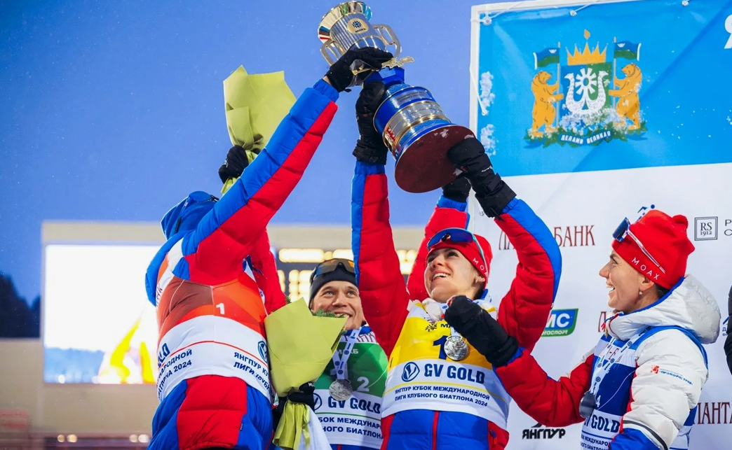 Команда «Профински» - победители смешанной эстафеты. Фото: соцсети