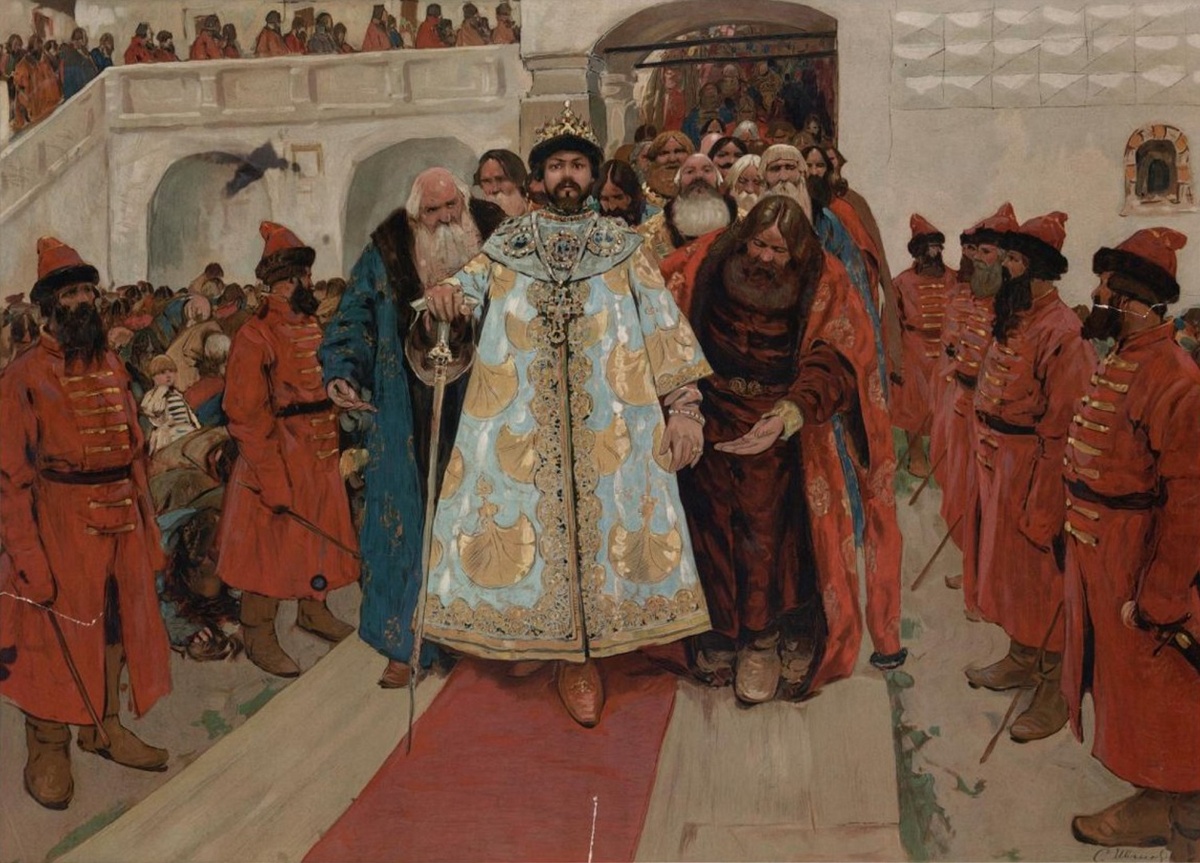 Великий государь, царь и самодержец всея Руси. 1908. Художник – Сергей Иванов (1864–1910). Иллюстрация из издания «Картины по русской истории». Государственный исторический музей, Москва