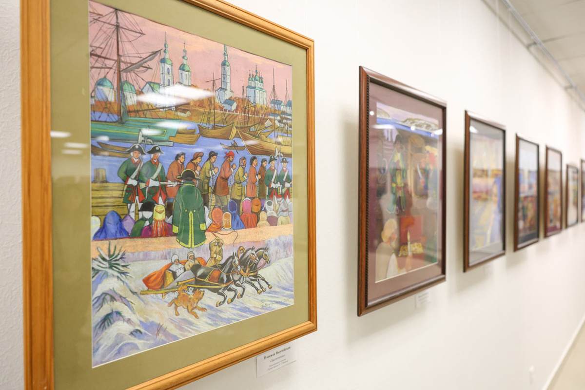 Фрагмент экспозиции выставки «Книжная графика Надежды Выучейской». Фото: Екатерина Эстер / nao24.ru