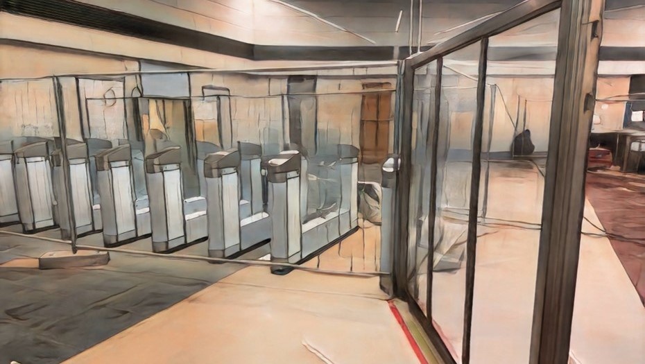    Интерьеры строящейся станции метро "Юго-Западная" в Петербурге. Автор фото: t.me/podzemnik_spb