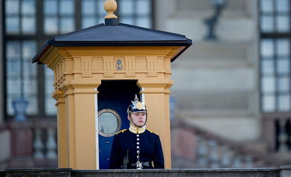   Гвардеец короля Швеции спас утопающего