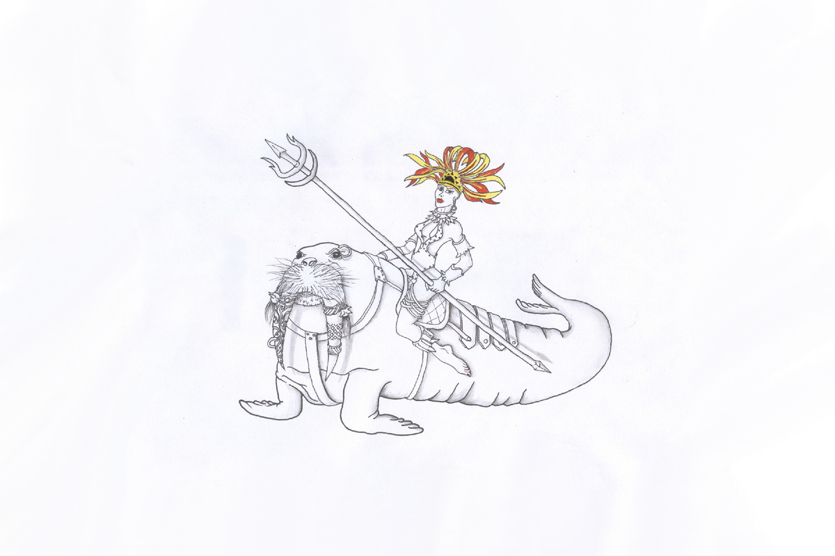 Закаленная девица на боевом морже