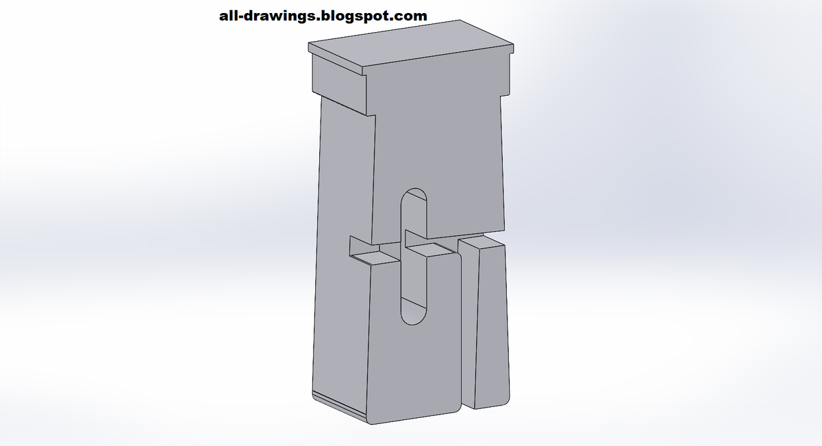 3D модель и чертеж пуансона для штампа гибки прутка