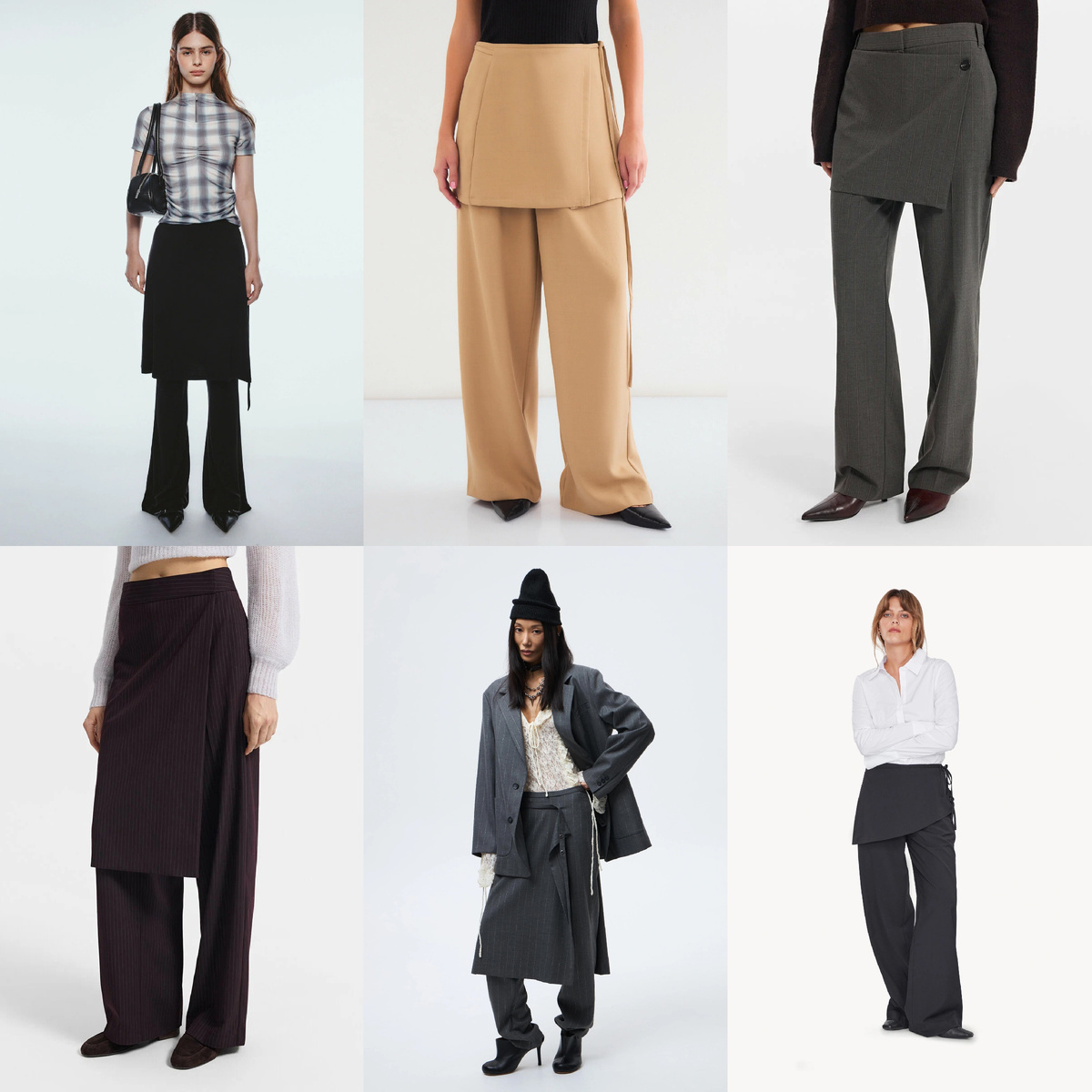 Брюки с элементами юбки