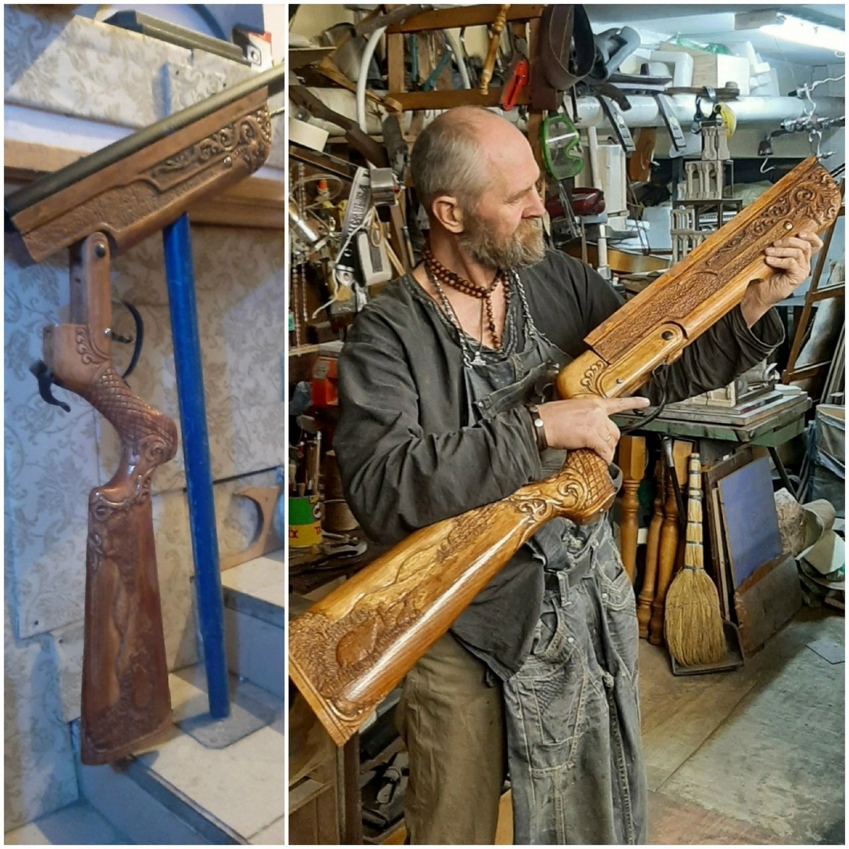 Степанов Анатолий Владимирович, 51 год. Перила резные «Мужская игрушка». Фото из архива фестиваля.