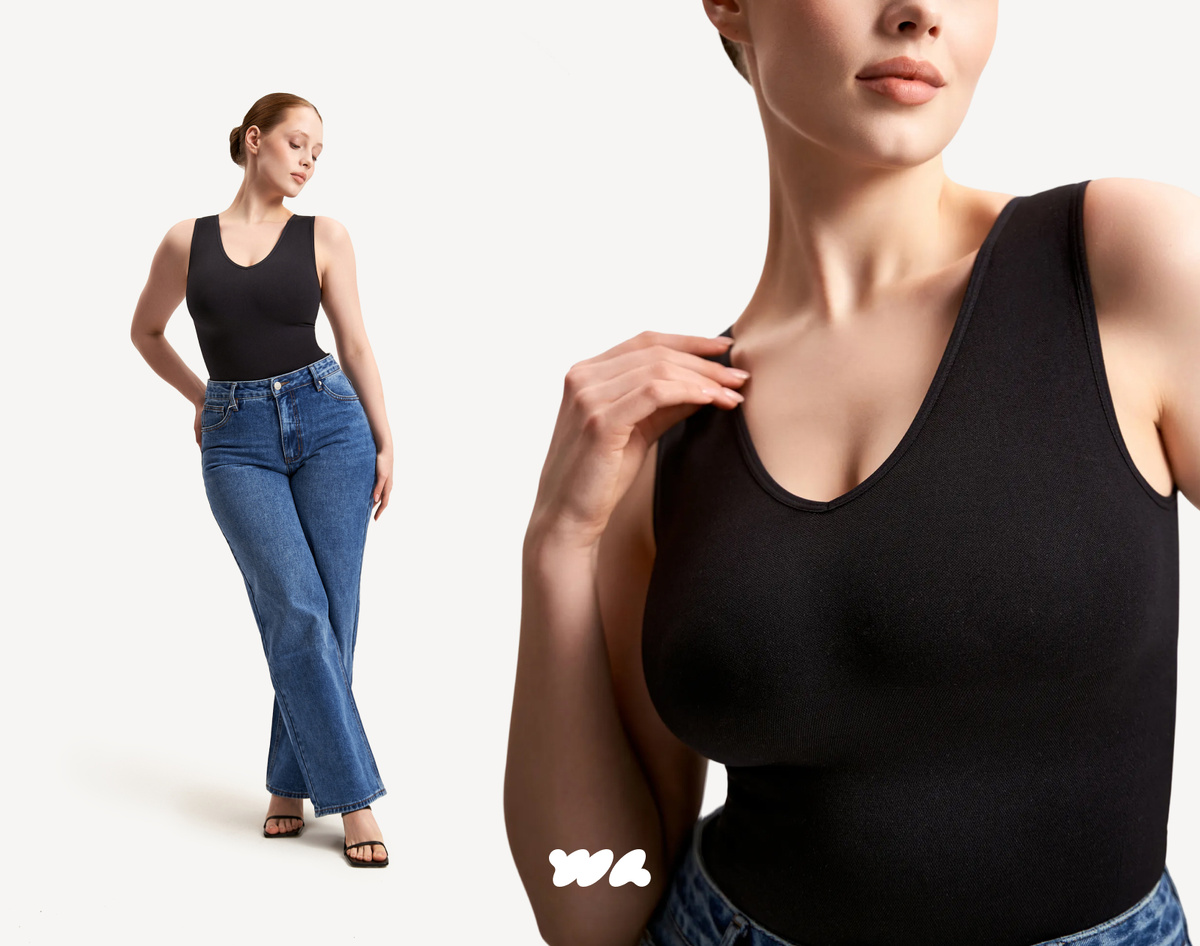 Майка Waistline с глубоким вырезом