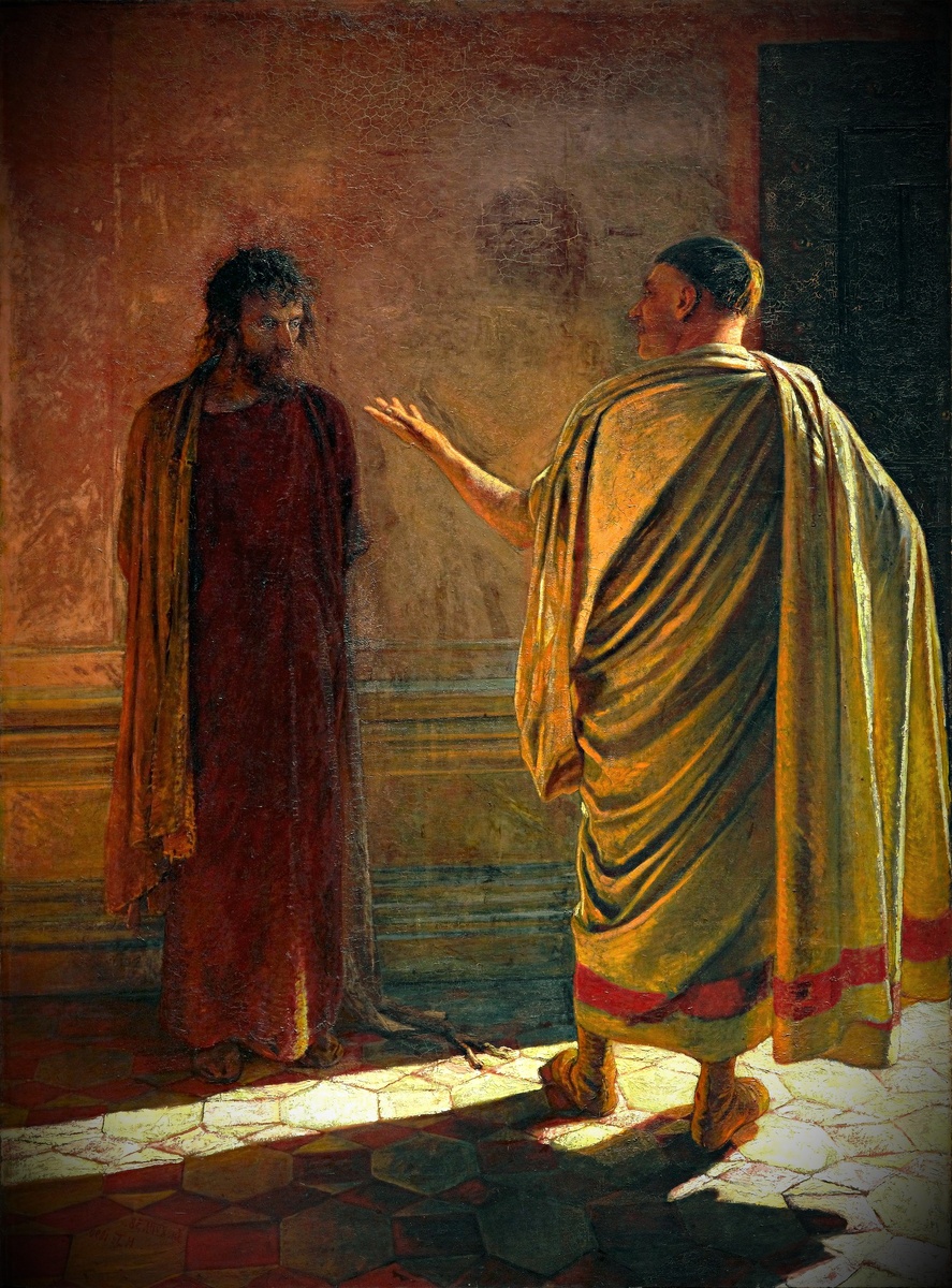 Н. Ге. «Христос и Пилат» («Что есть истина?»), 1890.