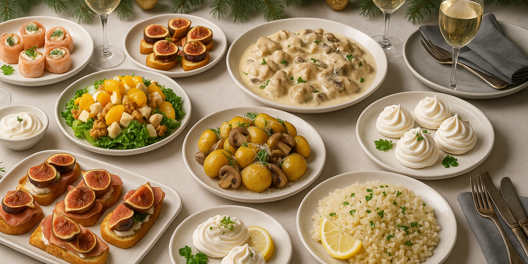 Новогоднее меню 2026 на 10 000 рублей: быстрые и стильные блюда для 6 человек за 1.5 часа!!!