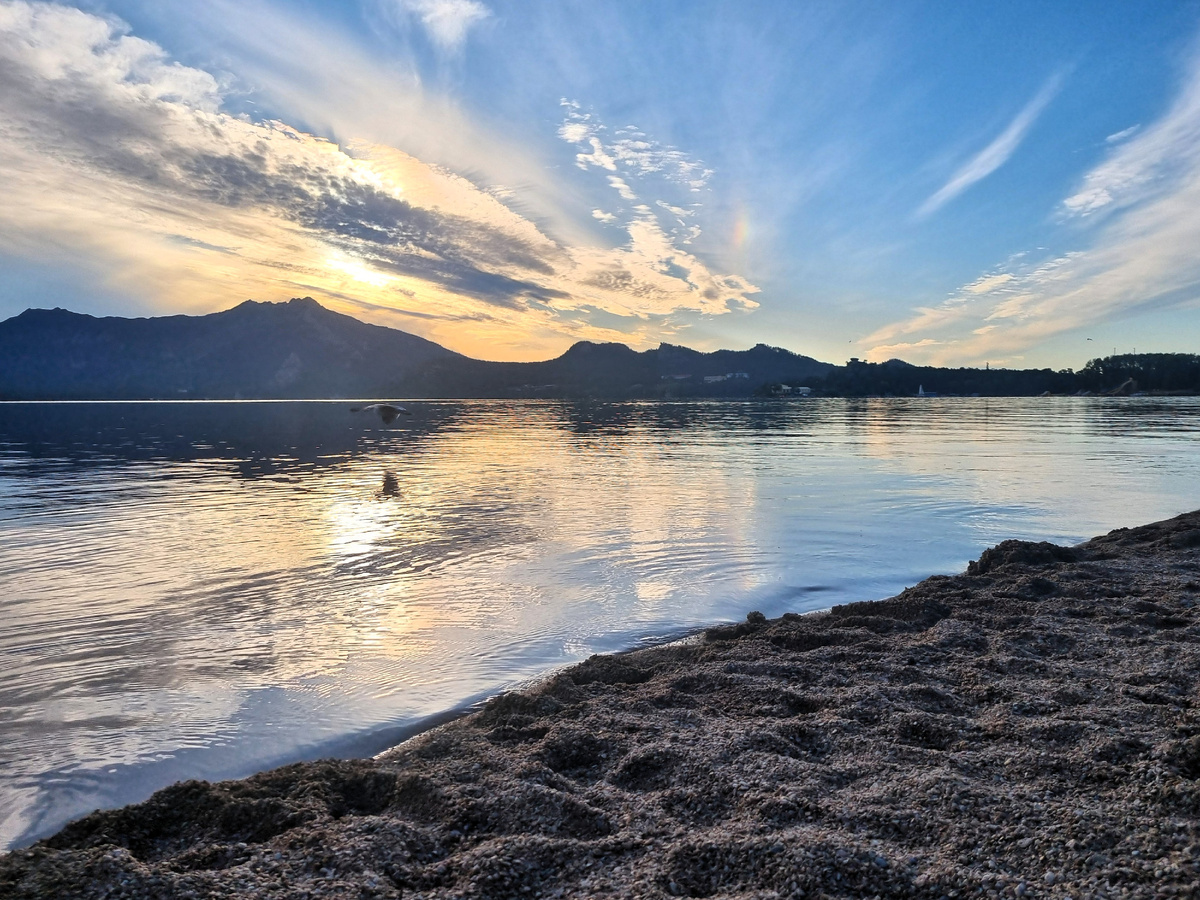 Закат над озером в Бурабае. Фото автора