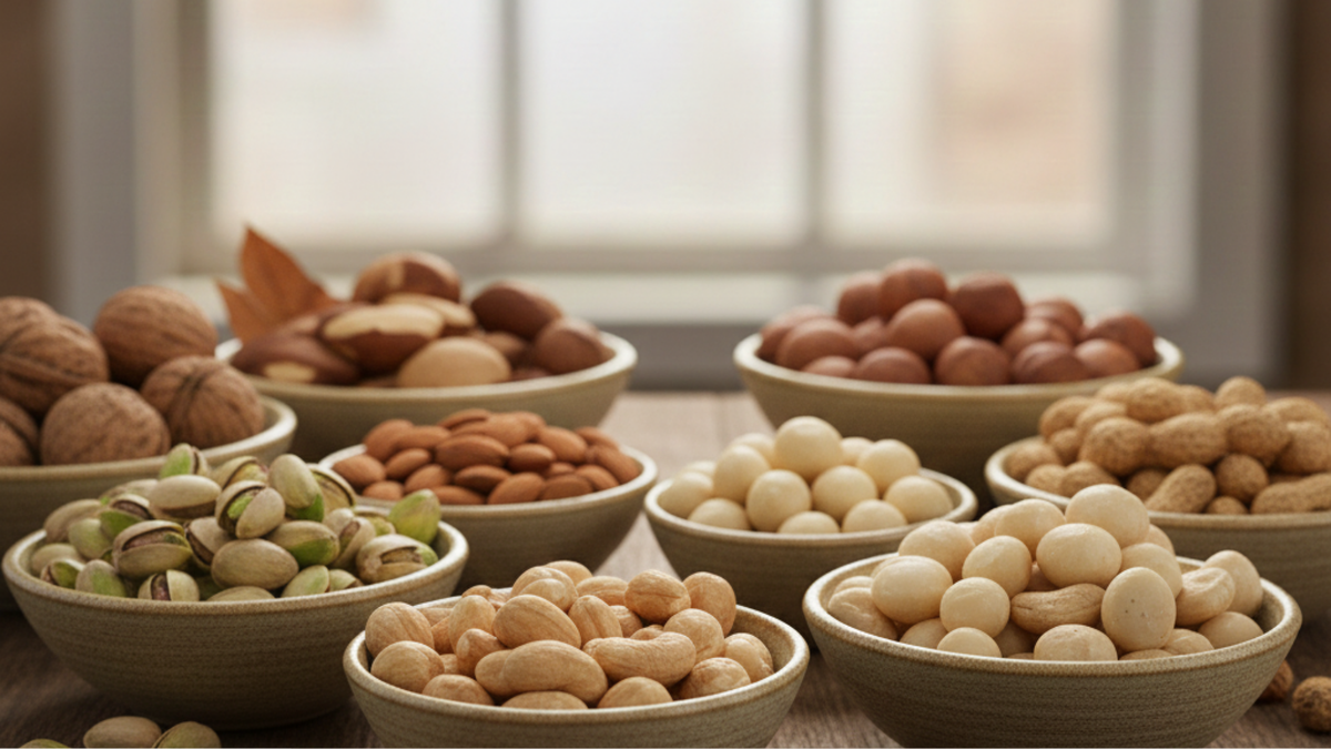 Самые популярные орехи, отсортированные от самых вредных к самым вредным