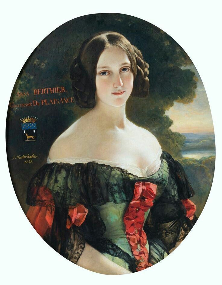 Портрет Анны Бертье, графини Пьяченце. Художник Франс Ксавер Винтерхальтер, 1838 г.