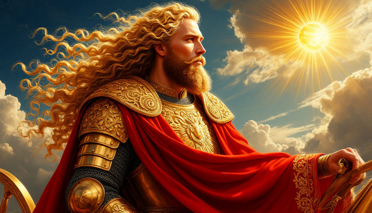 Каждый день он выезжал на своей золотой или огненной колеснице