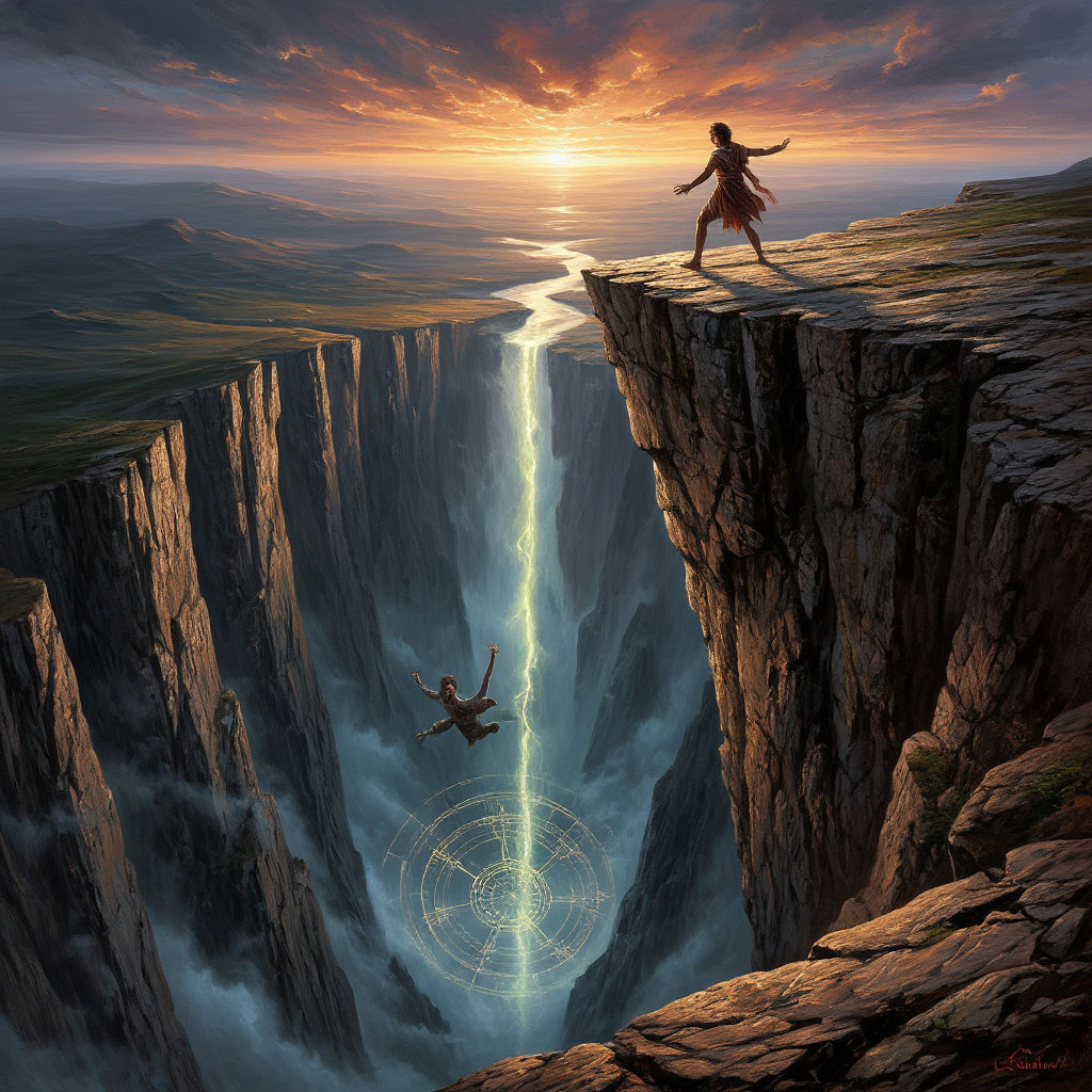 Иллюстрация "Колесо и Бездна" создана сетью Шедеврум