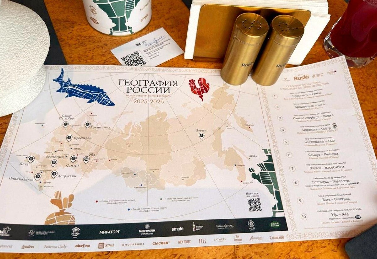 Список городов и блюд