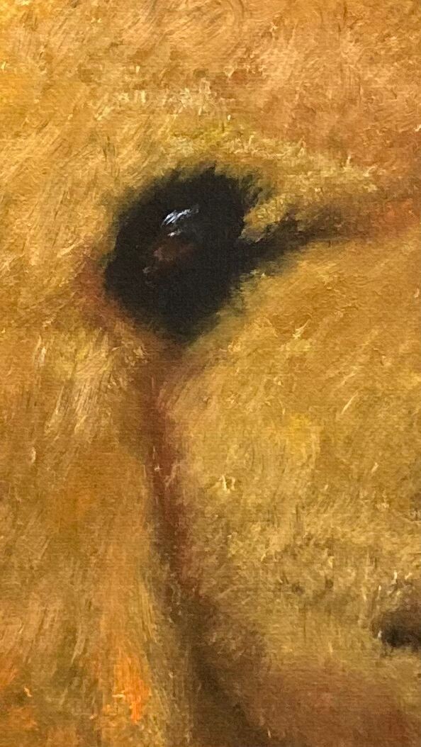 Фоточка для привлечения внимания. Фрагмент моего нового холста, с моим легендарным Михой, плюшевый реализм, скоро в продаже.