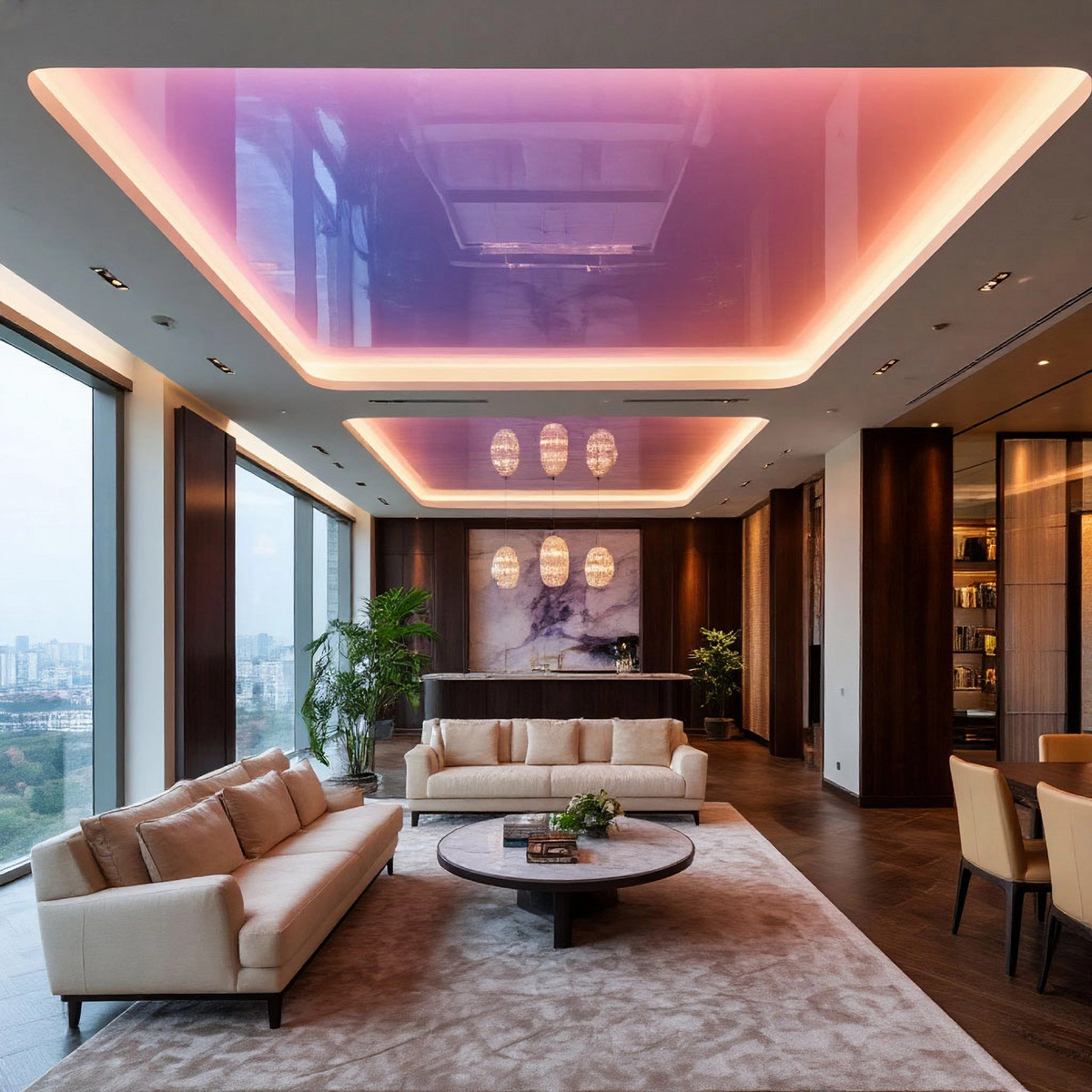 Натяжной потолок.