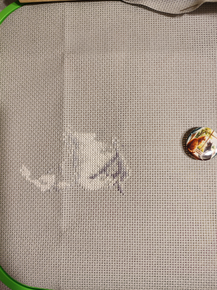 Какое-то всё белое)). Ничего не понятно, но это в районе мордочки. 