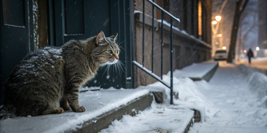 Уличные коты и мороз: при какой температуре они действительно мёрзнут