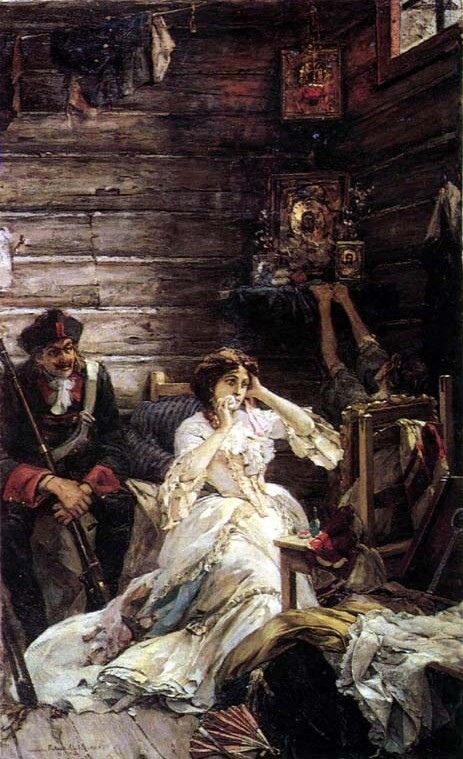 Мария Гамильтон перед казнью, Павел Сведомский, 1904.