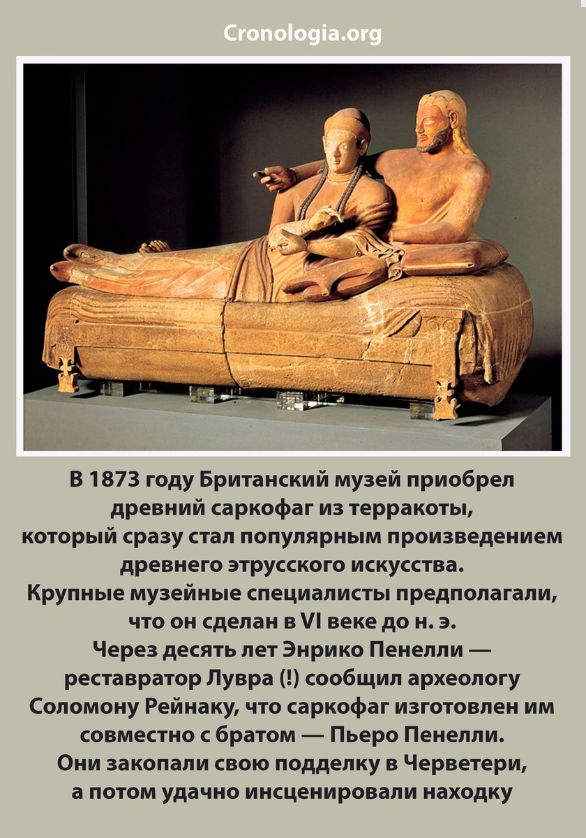 "Древний" саркофаг из терракоты " изготовлен братьями Пенелли