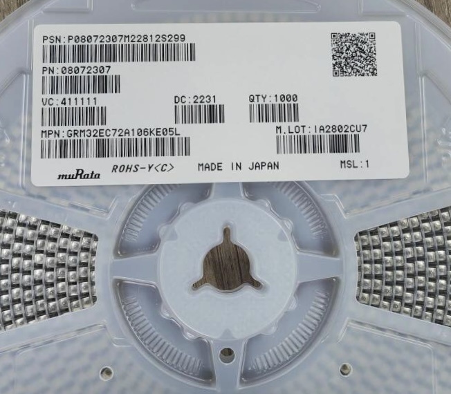 muRata Series GRM32EC72A106KE05L.