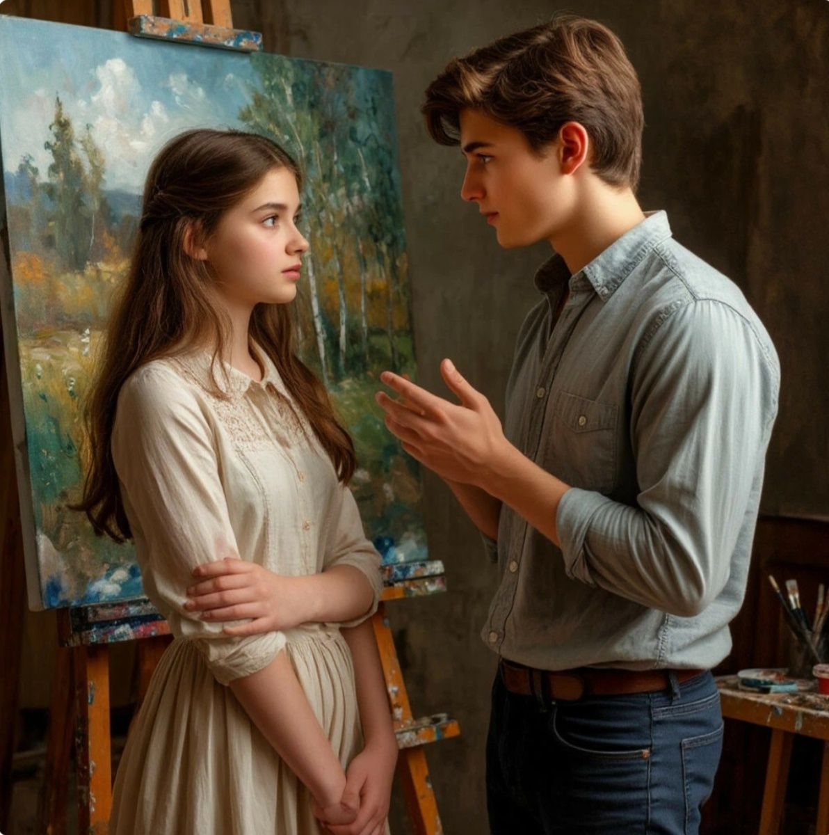 Брат и младшая сестра, иллюстрация