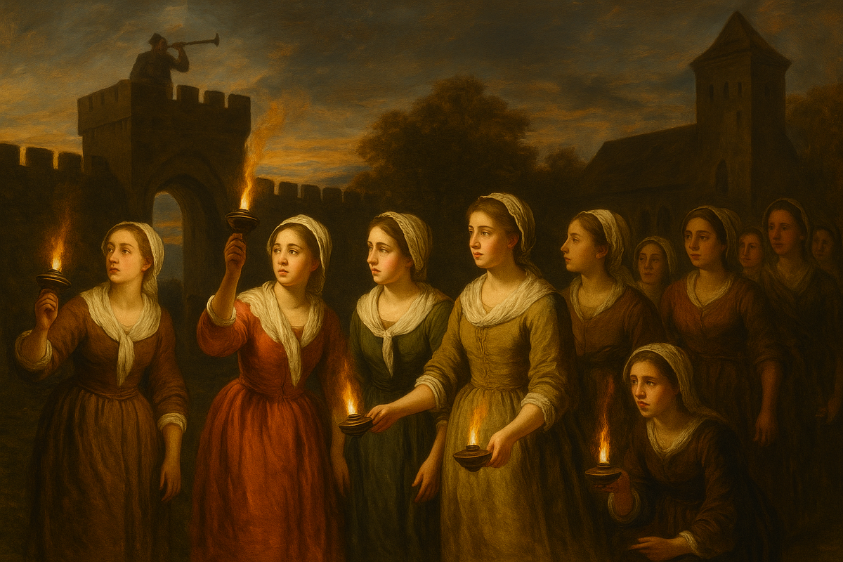 Иллюстрация к притче о десяти девах.