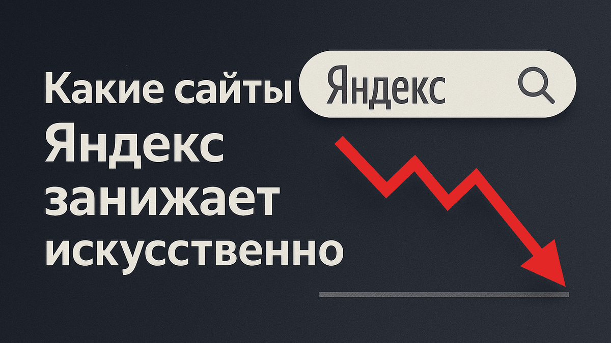 Какие сайты Яндекс занижает искусственно
