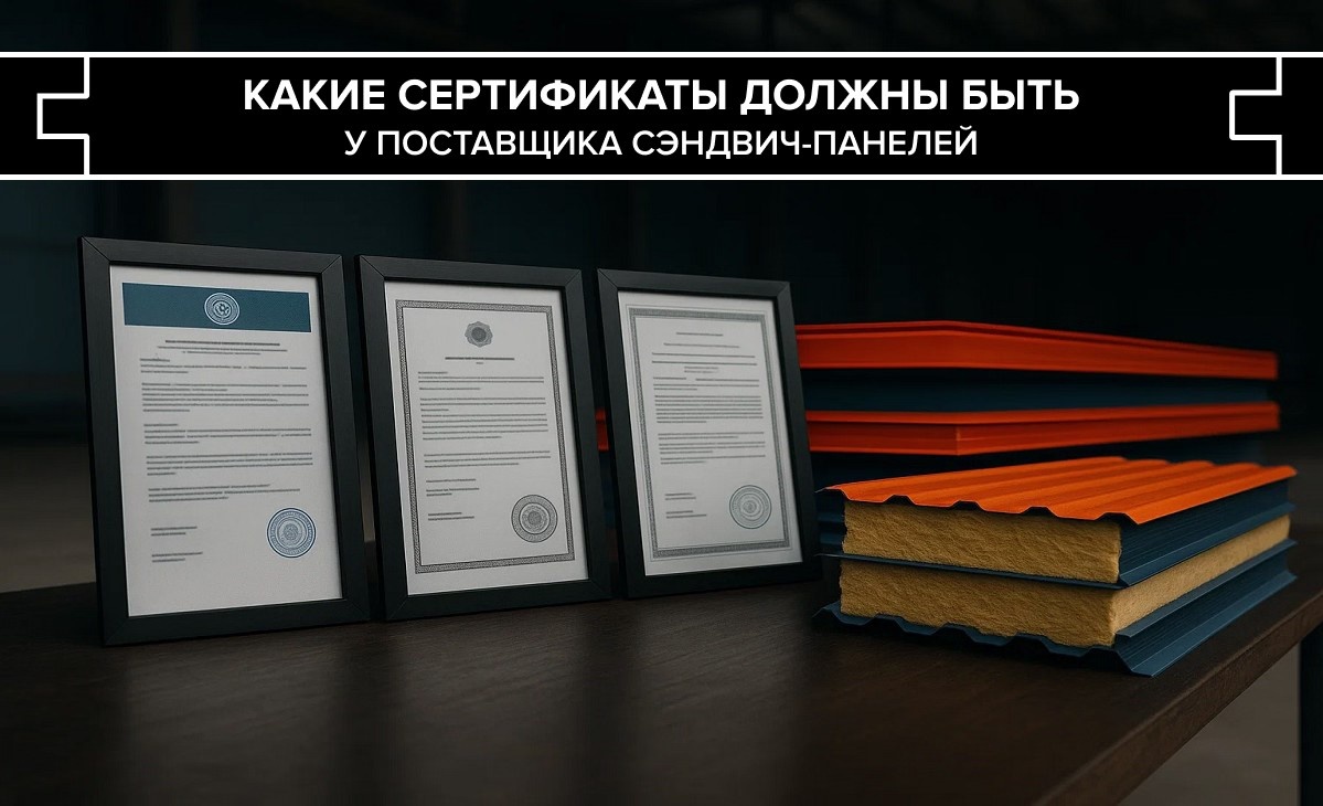 Какие сертификаты должны быть у поставщика сэндвич-панелей 
