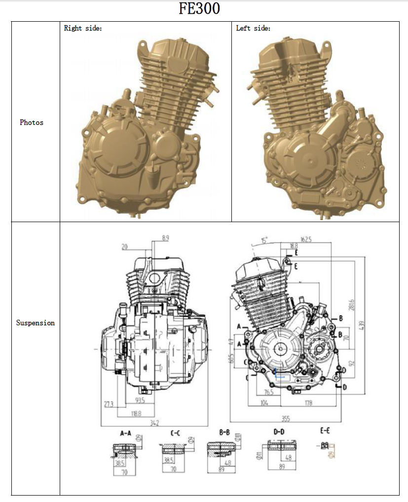 Двигатель LONCIN FE300
