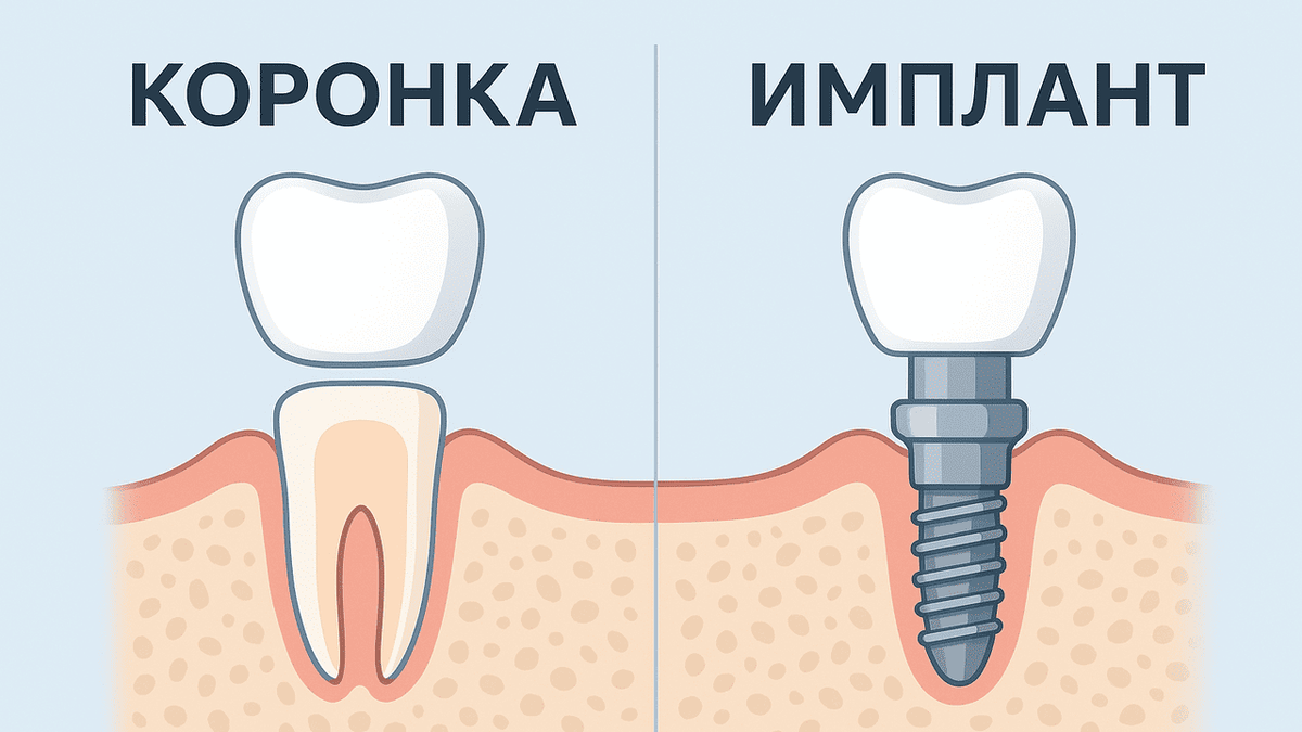 Имплант или коронка: что выгоднее поставить на один зуб