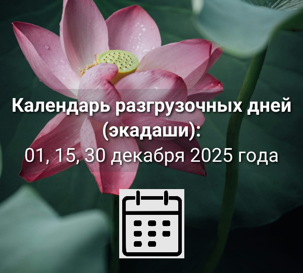 Календарь разгрузочных дней (экадаши) на Декабрь 2025 года