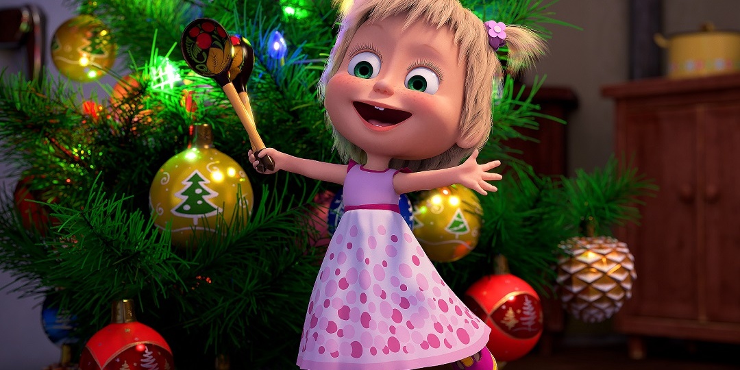 Топ новогодних песен от Маши и Медведя ❄️ Слушаем и подпеваем | Тексты песен