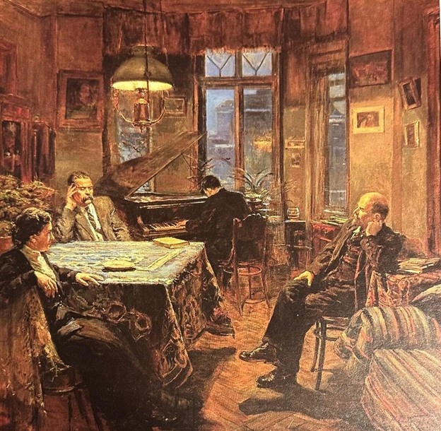 Дмитрий Налбандян  Ленин у Горького в 1920 году