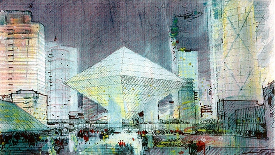 Центральное ядро ММДЦ "Москва-Сити" по проекту Бориса Тхора (фото: Музей "Москва-Сити")