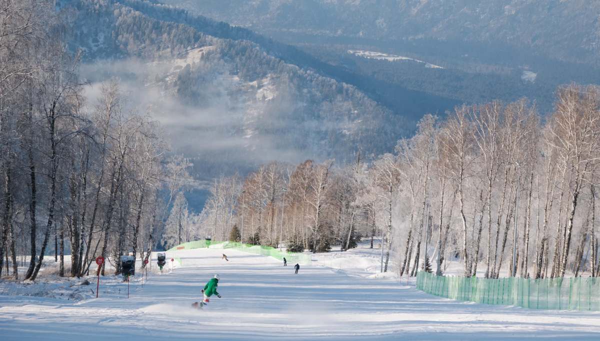Горнолыжный курорт Олха зимой