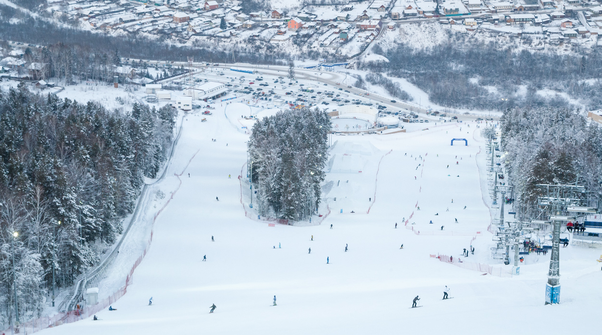 Фото горнолыжного курорта в Красноярске