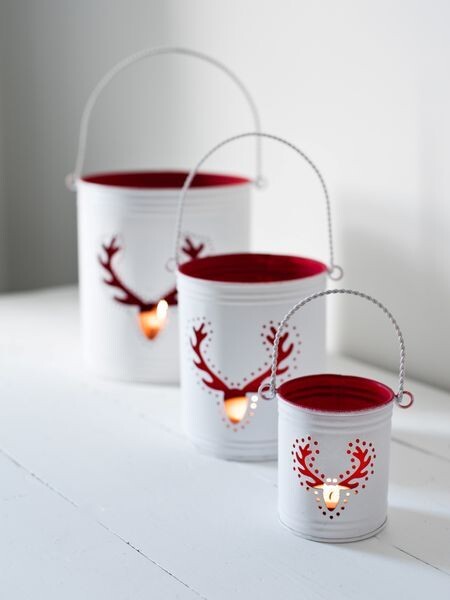 Новогодний светильник в обычной консервной банке. Источник фото https://ru.pinterest.com