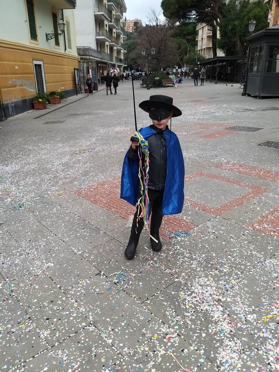 Маленький Зорро на последнем карнавале перед тем, как жизнь замерла