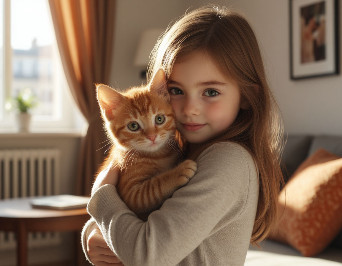 Переполох в доме. В квартире появляется неожиданное животное, котёнок и семья учится жить с новым «членом семьи». *Картинка создана с помощью ИИ*