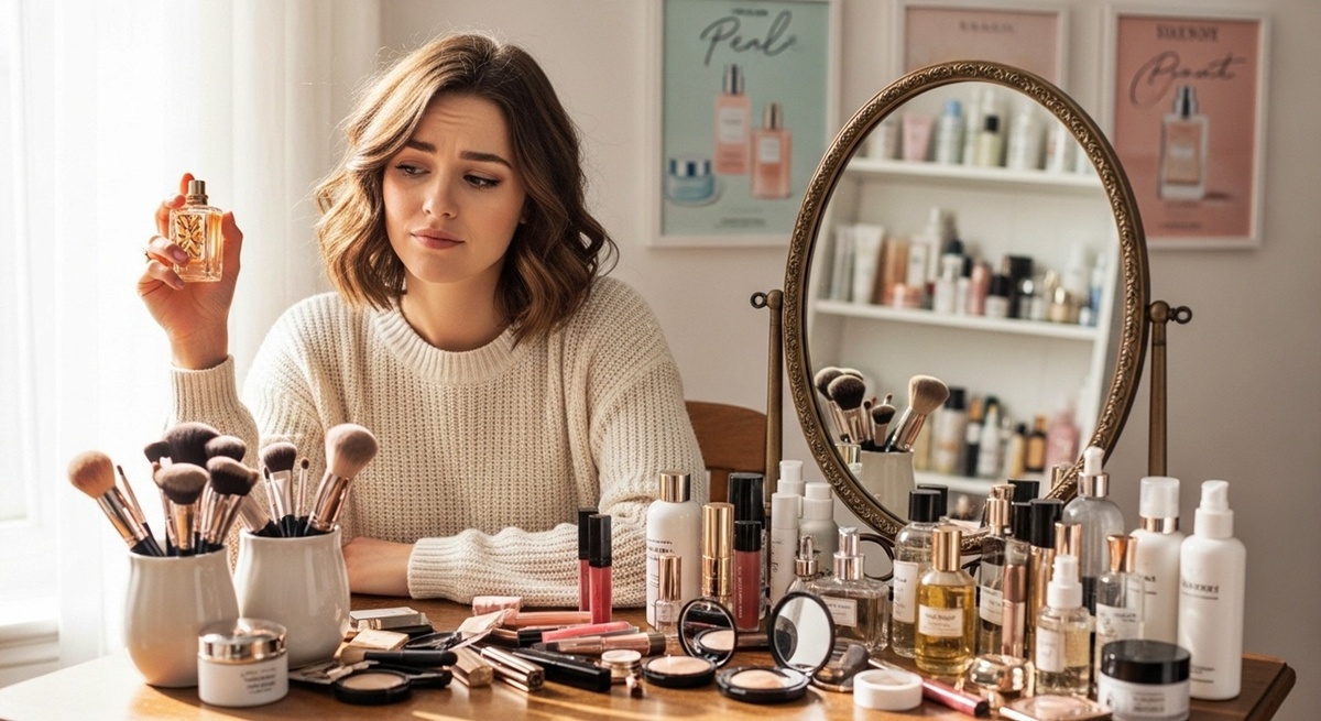 Пока я наношу тональник, консилер, пудру, бронзер и ещё кучу всего, мама за две минуты создаёт образ свежей женщины