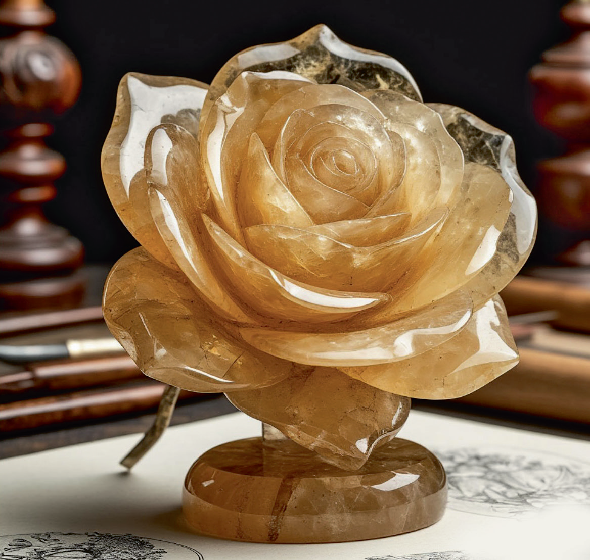 Роза, цитрин, глиптика