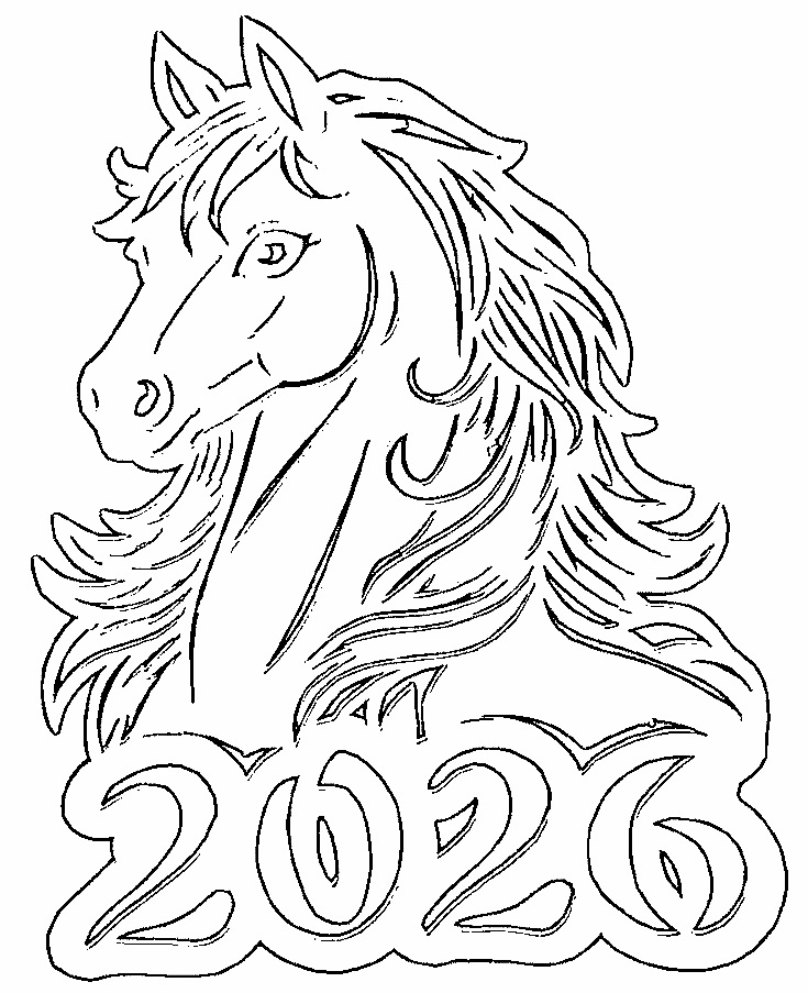 Вытыканки, лошадь, шаблон, на новый год, декор