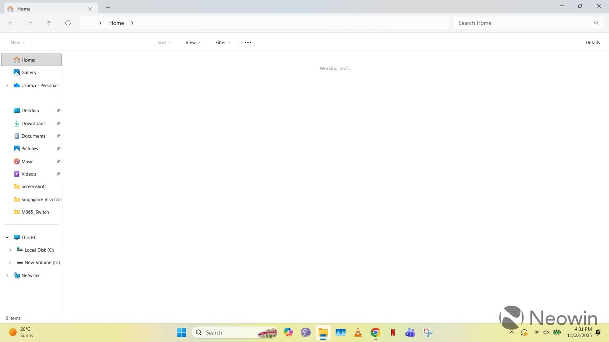    Список дисков ещё не загрузился