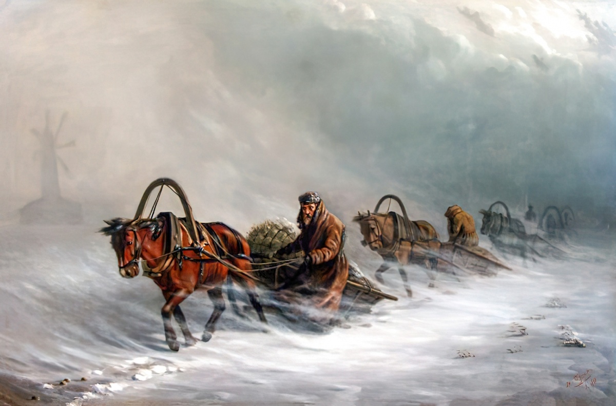 Н. Н. Бунин, «Обоз», 1880 г.